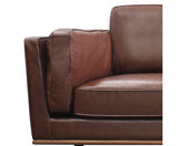 YORK 1 SEATER LEATHERETTE SOFA - BROWN