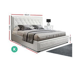 ARTISS KING SIZE GAS LIFT BED WITH STORAGE - WHITE