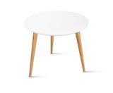 ARTISS ROUND LAMP TABLE - WHITE/NATURAL
