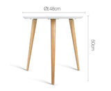 ARTISS ROUND LAMP TABLE - WHITE/NATURAL