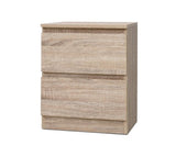 ARTISS 2 DRAW BEDSIDE TABLE - NATURAL
