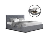 ARTISS DOUBLE GAS LIFT STORAGE BED FRAME -GREY