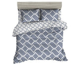 GISELLE REVERSIBLE GEOMETRY QUILT COVER - QUEEN