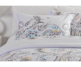 WHITE PAISLEY QUILT COVER - QUEEN