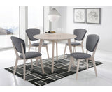 SOLID HARDWOOD 4 SEATER DINING TABLE - WHITE WASH
