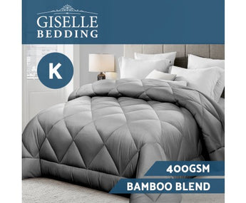 GISELLE BAMBOO MICROFIBRE 400GSM ALL SEASON QUILT - KING