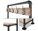 INDUSTRIAL PIPE RACK SHOE STORAGE WITH HOOKS
