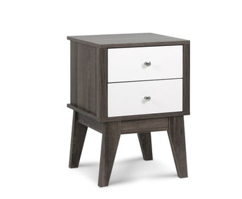 ARTISS SPACE SAVER 2 DRAWER BEDSIDE TABLE