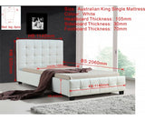 PU LEATHER BED FRAME - KING SINGLE